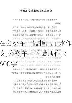 在公交车上被撞出了水作文,公交车上的遭遇作文600字-第3张图片-二喜范文网