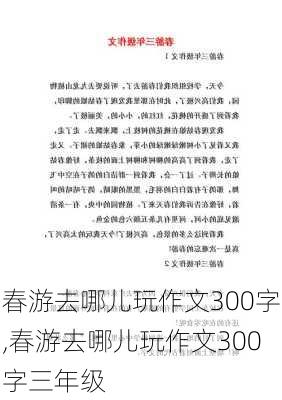 春游去哪儿玩作文300字,春游去哪儿玩作文300字三年级-第2张图片-二喜范文网