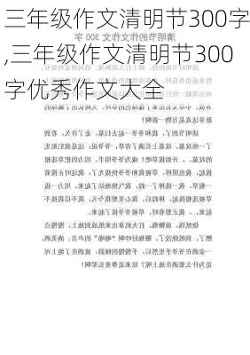 三年级作文清明节300字,三年级作文清明节300字优秀作文大全-第3张图片-二喜范文网