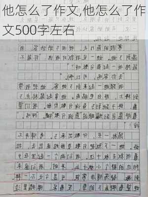 他怎么了作文,他怎么了作文500字左右-第2张图片-二喜范文网