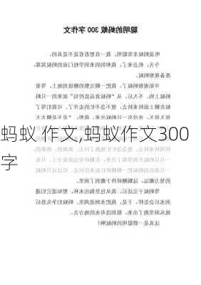 蚂蚁 作文,蚂蚁作文300字-第3张图片-二喜范文网