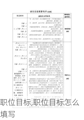 职位目标,职位目标怎么填写-第2张图片-二喜范文网