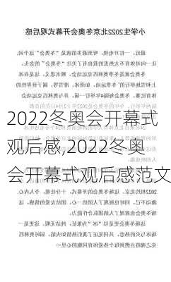 2022冬奥会开幕式观后感,2022冬奥会开幕式观后感范文-第3张图片-二喜范文网