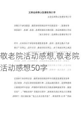 敬老院活动感想,敬老院活动感想50字-第2张图片-二喜范文网