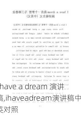 i have a dream 演讲稿,ihaveadream演讲稿中英对照-第1张图片-二喜范文网