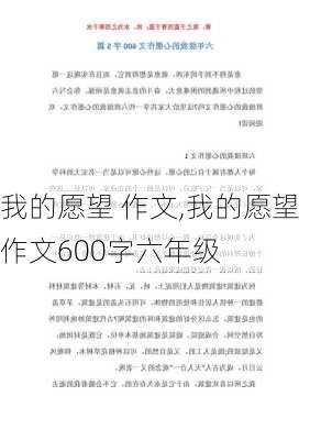 我的愿望 作文,我的愿望作文600字六年级