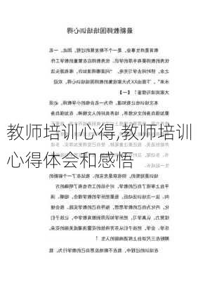 教师培训心得,教师培训心得体会和感悟-第3张图片-二喜范文网