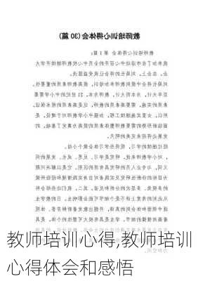 教师培训心得,教师培训心得体会和感悟-第1张图片-二喜范文网