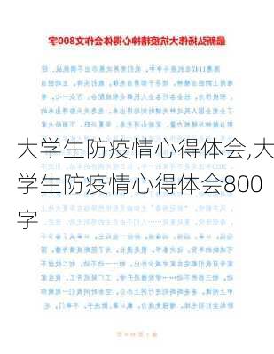 大学生防疫情心得体会,大学生防疫情心得体会800字-第3张图片-二喜范文网