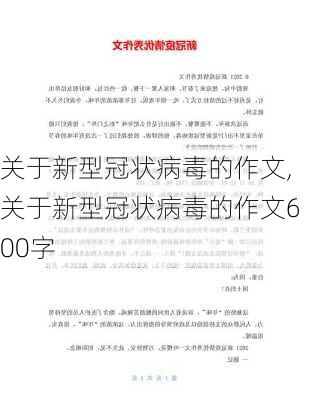 关于新型冠状病毒的作文,关于新型冠状病毒的作文600字-第2张图片-二喜范文网