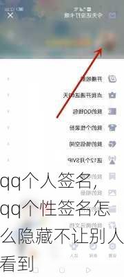 qq个人签名,qq个性签名怎么隐藏不让别人看到-第1张图片-二喜范文网