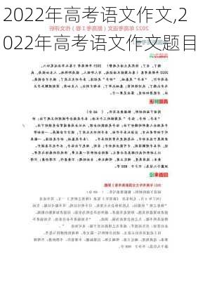 2022年高考语文作文,2022年高考语文作文题目-第2张图片-二喜范文网