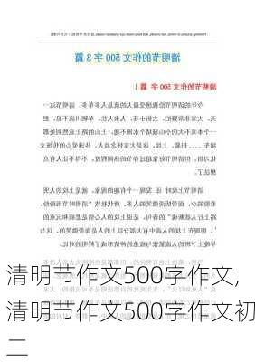 清明节作文500字作文,清明节作文500字作文初二-第2张图片-二喜范文网