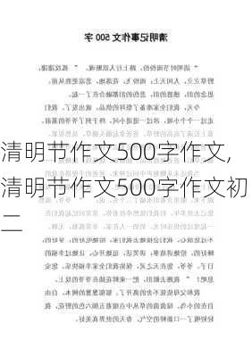 清明节作文500字作文,清明节作文500字作文初二-第3张图片-二喜范文网