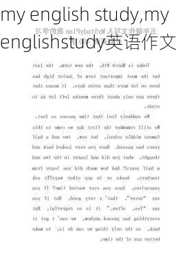 my english study,myenglishstudy英语作文-第3张图片-二喜范文网