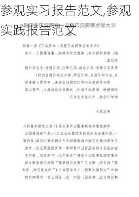 参观实习报告范文,参观实践报告范文-第1张图片-二喜范文网