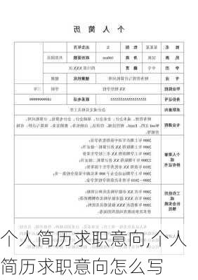 个人简历求职意向,个人简历求职意向怎么写-第2张图片-二喜范文网