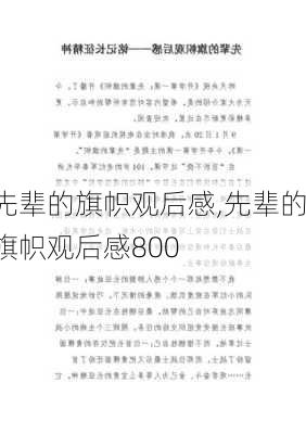 先辈的旗帜观后感,先辈的旗帜观后感800-第3张图片-二喜范文网