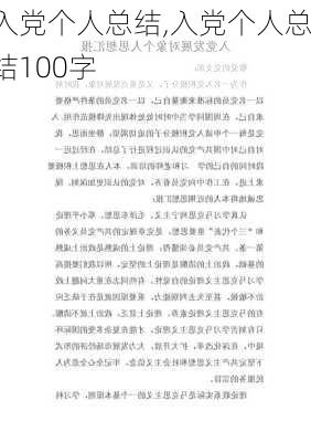 入党个人总结,入党个人总结100字-第3张图片-二喜范文网