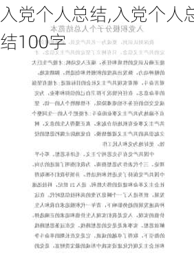 入党个人总结,入党个人总结100字-第1张图片-二喜范文网