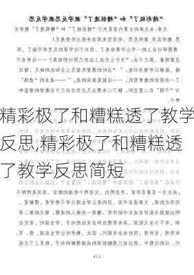 精彩极了和糟糕透了教学反思,精彩极了和糟糕透了教学反思简短-第1张图片-二喜范文网