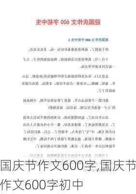 国庆节作文600字,国庆节作文600字初中-第2张图片-二喜范文网