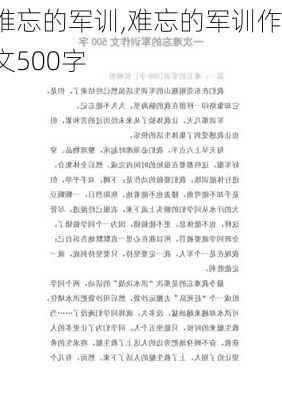 难忘的军训,难忘的军训作文500字-第1张图片-二喜范文网