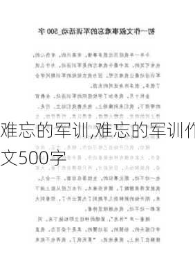 难忘的军训,难忘的军训作文500字-第3张图片-二喜范文网