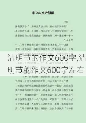 清明节的作文600字,清明节的作文600字左右-第2张图片-二喜范文网