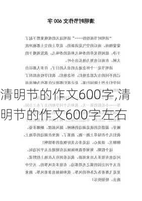 清明节的作文600字,清明节的作文600字左右-第3张图片-二喜范文网