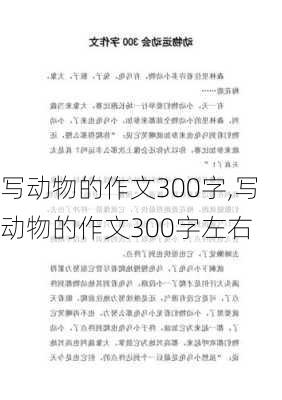 写动物的作文300字,写动物的作文300字左右-第3张图片-二喜范文网