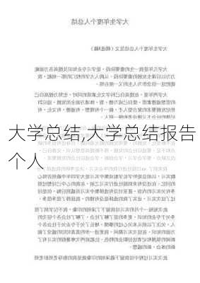 大学总结,大学总结报告 个人-第3张图片-二喜范文网