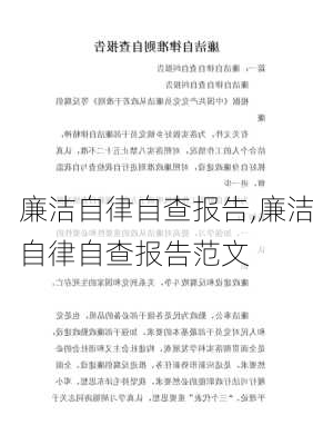 廉洁自律自查报告,廉洁自律自查报告范文-第3张图片-二喜范文网