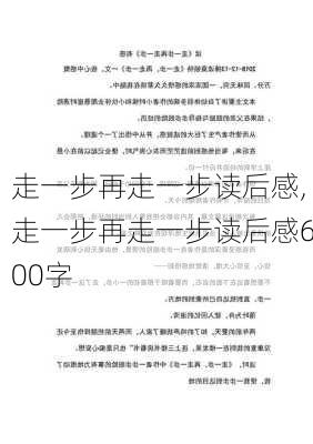 走一步再走一步读后感,走一步再走一步读后感600字-第2张图片-二喜范文网