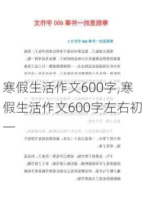 寒假生活作文600字,寒假生活作文600字左右初一-第2张图片-二喜范文网