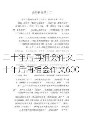 二十年后再相会作文,二十年后再相会作文600-第1张图片-二喜范文网