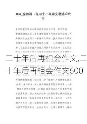 二十年后再相会作文,二十年后再相会作文600-第3张图片-二喜范文网