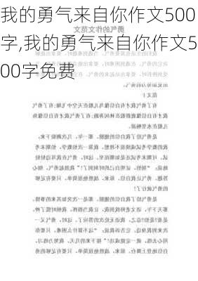 我的勇气来自你作文500字,我的勇气来自你作文500字免费-第2张图片-二喜范文网