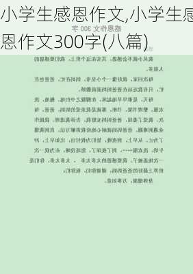 小学生感恩作文,小学生感恩作文300字(八篇)-第1张图片-二喜范文网