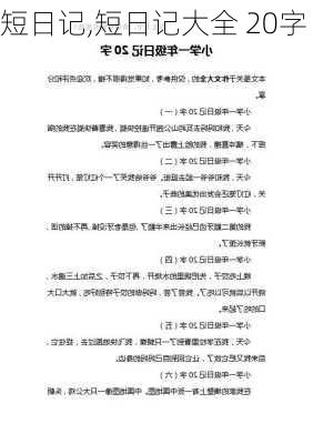 短日记,短日记大全 20字-第3张图片-二喜范文网