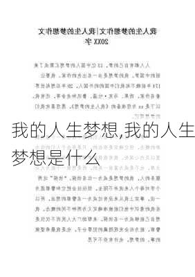 我的人生梦想,我的人生梦想是什么-第2张图片-二喜范文网