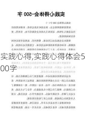 实践心得,实践心得体会500字-第1张图片-二喜范文网