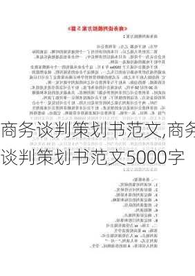 商务谈判策划书范文,商务谈判策划书范文5000字-第3张图片-二喜范文网