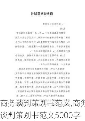 商务谈判策划书范文,商务谈判策划书范文5000字-第2张图片-二喜范文网