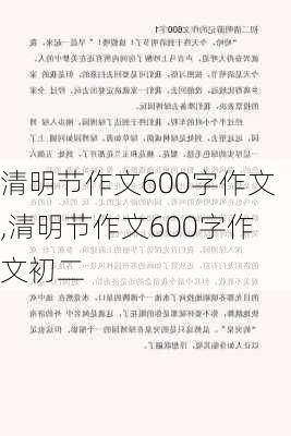 清明节作文600字作文,清明节作文600字作文初二-第2张图片-二喜范文网