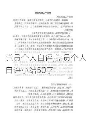 党员个人自评,党员个人自评小结50字-第1张图片-二喜范文网