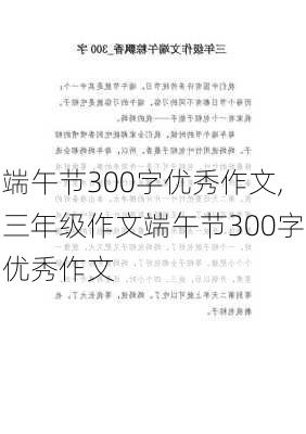 端午节300字优秀作文,三年级作文端午节300字优秀作文-第3张图片-二喜范文网