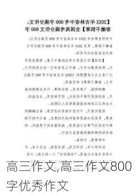 高三作文,高三作文800字优秀作文-第2张图片-二喜范文网