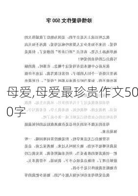 母爱,母爱最珍贵作文500字-第3张图片-二喜范文网