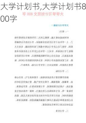 大学计划书,大学计划书800字